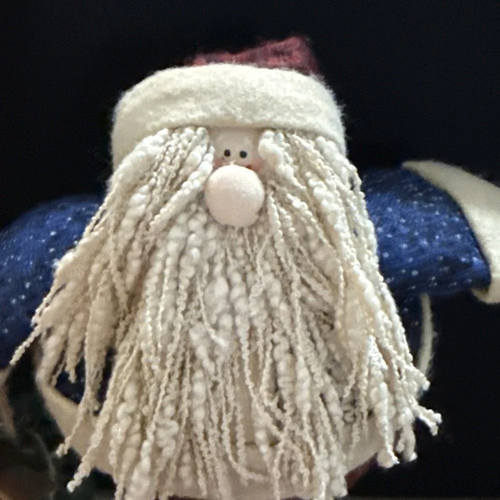 Primitive Fabric Santa Figurine Christmas Decoration 14.5